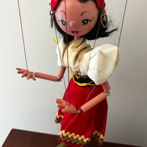 VINTAGE EUC Pelham Marionette Gypsy puppet. Made in England. Original box.